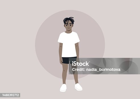 istock A full body portrait of a kid wearing casual sport clothes 1488392712