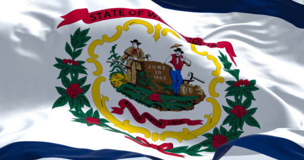istock West Virginia state flag waving on the wind on a clear day 1488396709