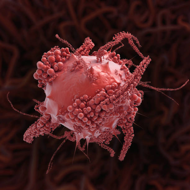 cancer cell or virus. - cancer cell cancer breast cancer breast imagens e fotografias de stock