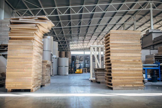 istock Cardboard factory warehouse 1488401845