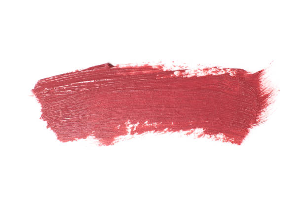 istock Burgundy lipstick smear smudge isolated on white background 1488412676