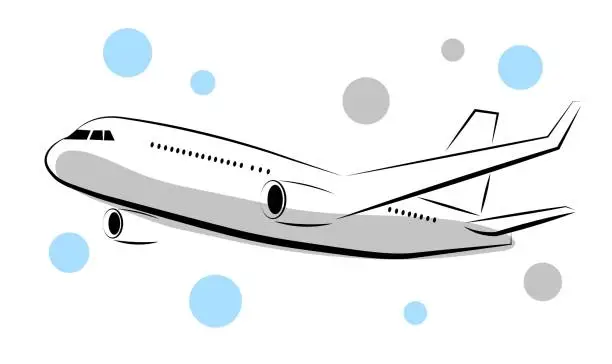 Vector illustration of airplane