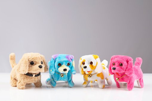 Isolated wild and domestic animals toys photo.