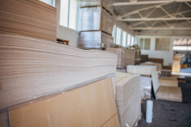 istock Cardboard factory warehouse 1488417780