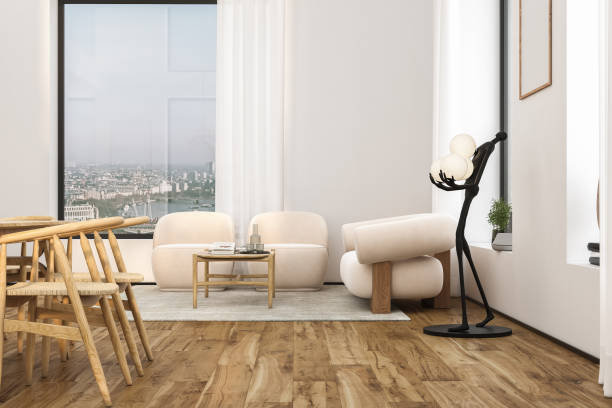 istock Scandinavian Domestic Dining Room Interior. 3d Rendering 1488418811