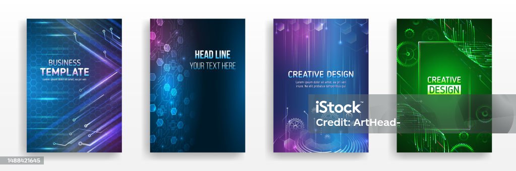 Technology Paper Layout Technology Background Design Booklet Leaflet Annual Report Layout ...