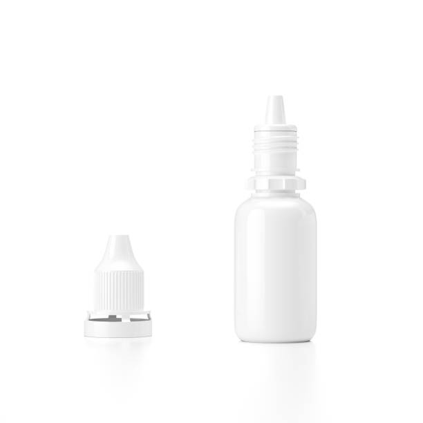 This is a 3D rendered illustration of a cosmetic dropper bottle mockup