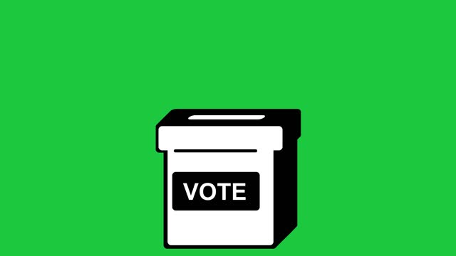 video animation voting box text vote paper