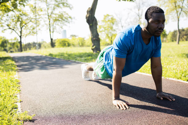 Young man maintains good physical shape