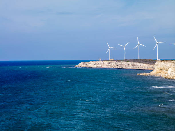 istock Wind Turbine and lighthouse. Bozcaada 1488443899