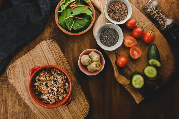 istock healthy eating concept. legumes in a bow with vegetables. 1488444062