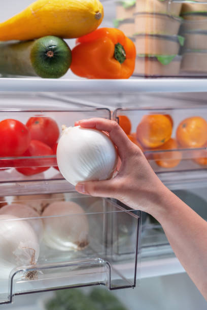 istock Open fridge of food items 1488445014
