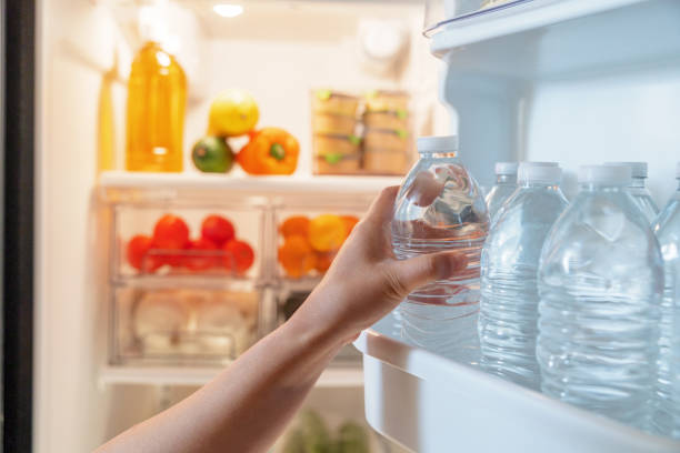 istock Open fridge of food items 1488445071