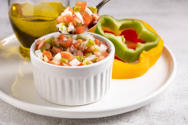 istock Vinaigrette in ramekin on the table. 1488450167