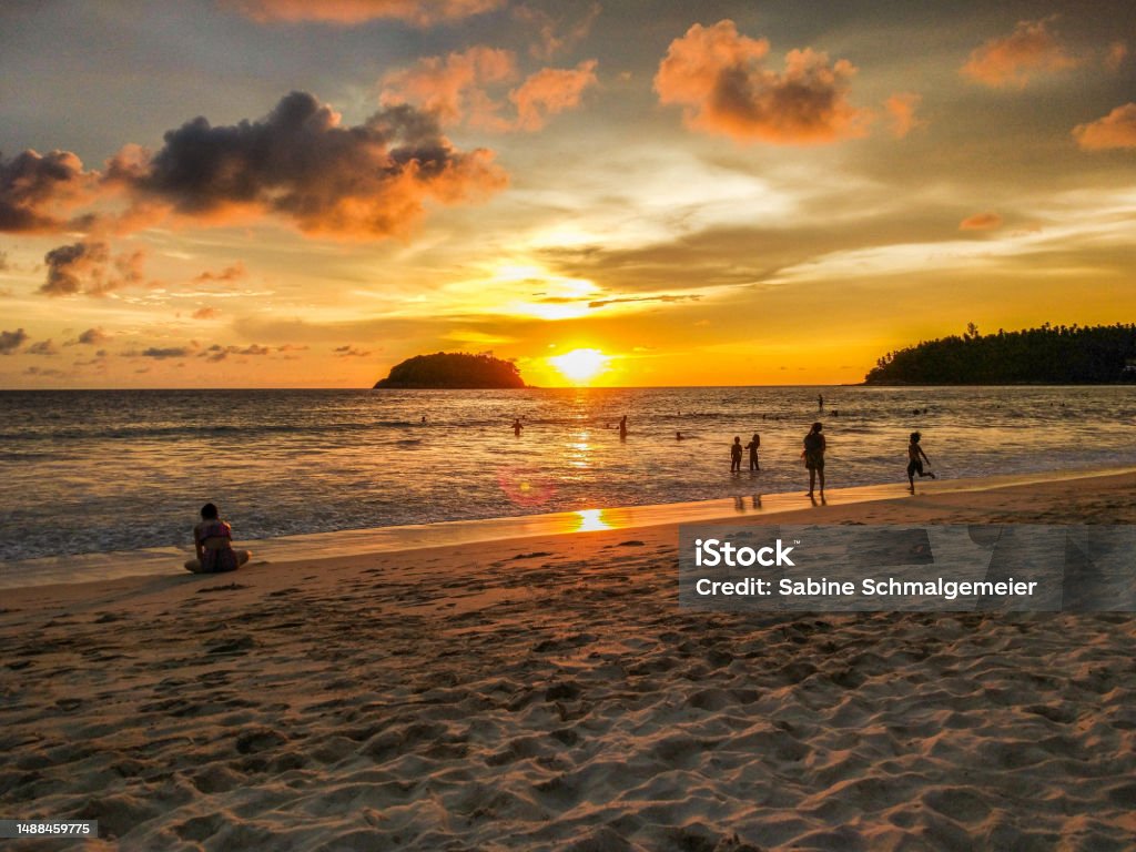 Amazing Sunset in Phuket Amazing Sunset in Phuket, the biggest Island of Thailand. Asia Stock Photo