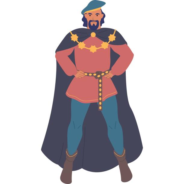 ilustrações de stock, clip art, desenhos animados e ícones de medieval feudal lord vector icon - feudalism