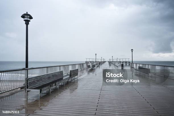 Coney Island Pier Stock Photo - Download Image Now - Coney Island - Brooklyn, Atlantic Ocean, Beach