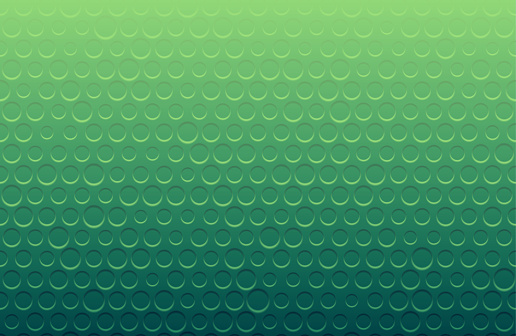 Textured green abstract dimpled golf ball surface background vector illustration. Seamless so will tile endlessly