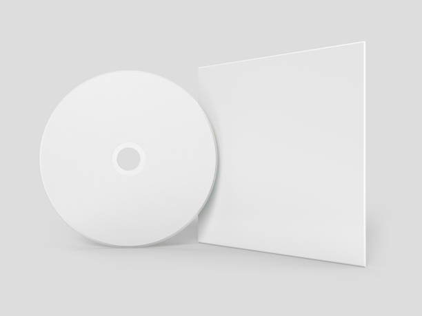 istock Blank CD Mockup with cover envelope. Design template of packaging mockup for graphics or corporate identity business design. 3D rendering 1488489700