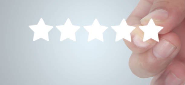 istock Rise on increasing five stars in  hand, Increase rating 1488491372
