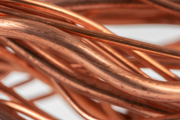 istock Copper wire cable, raw material energy industry 1488500939