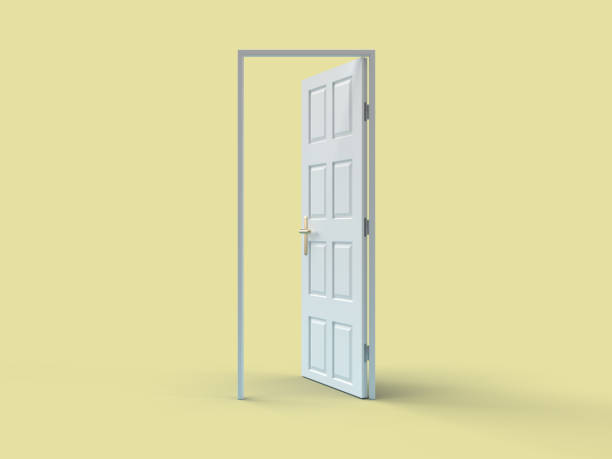 istock 3d illustration of an open door 1488501130
