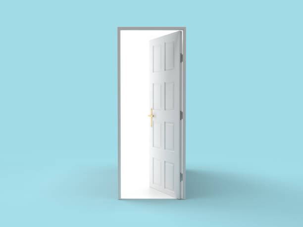istock 3d illustration of an open door 1488501131