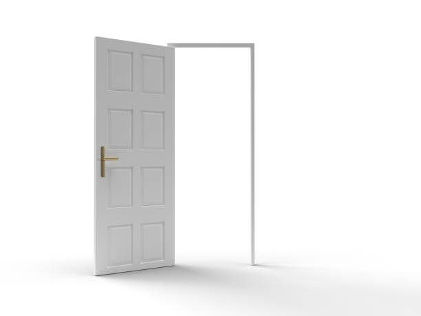istock 3d illustration of an open door 1488501137