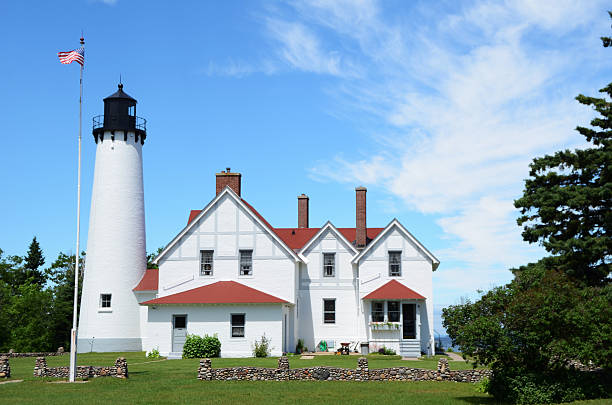 istock Point Iroquois Lighthouse in Upper Michigan 148850722