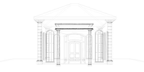 3D illustration of residential project