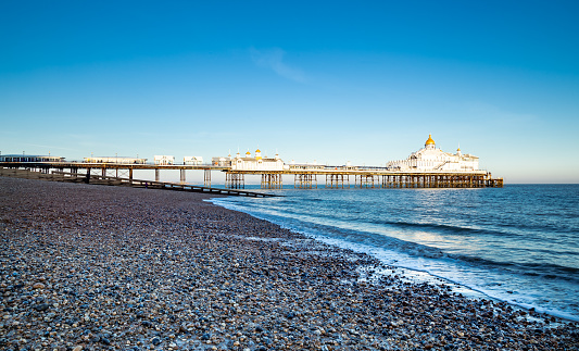 Famous place in United Kingdom Eastbourne Pier Southern England coast English Channel Europe