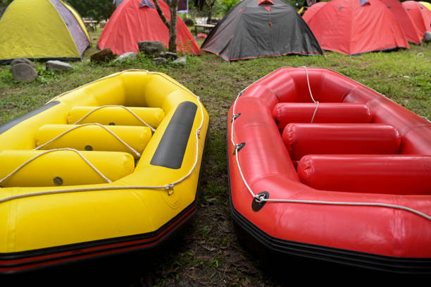 istock Inflatable boat for rafting on the river 1488517858