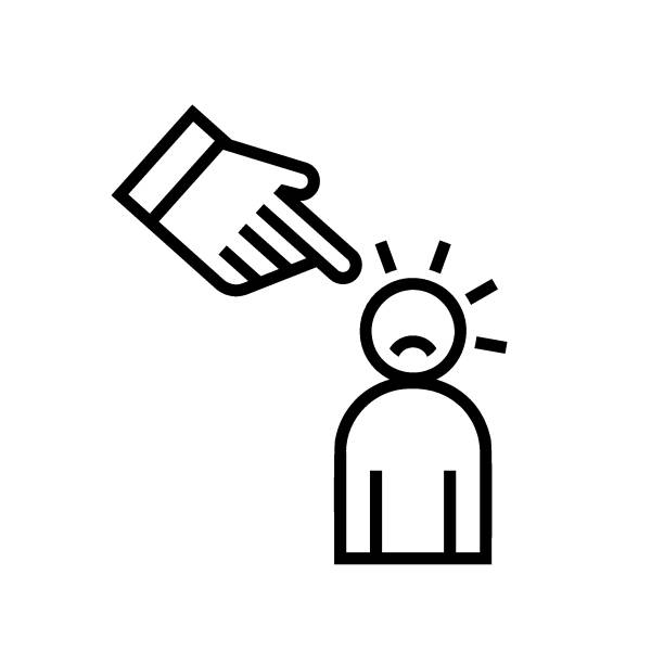 ilustraciones, imágenes clip art, dibujos animados e iconos de stock de mi icono de culpa, pictograma. reconocimiento de un error. - avergonzamiento