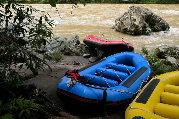 istock Inflatable boat for rafting on the river 1488518265