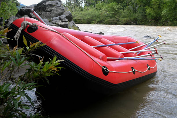 istock Inflatable boat for rafting on the river 1488519015