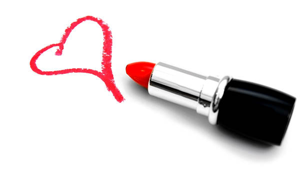 istock Heart and lipstick. On a white background. 148851916