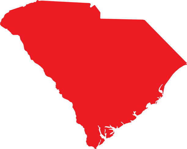 red cmyk цветная карта южной каролины, сша - south carolina flag interface icons symbol stock illustrations