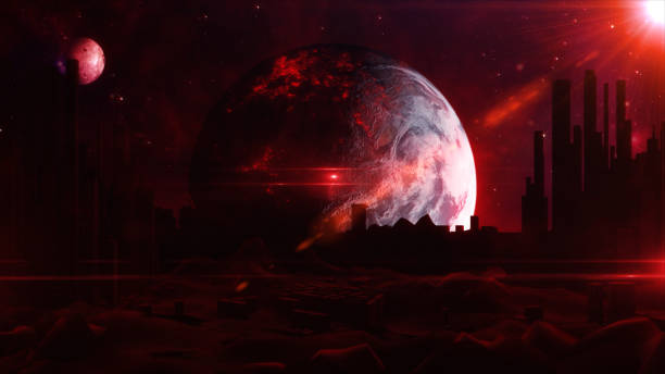 istock Global Digital cyberspace futuristic, Sci-Fi abstract background, Cyberpunk wallpaper 3d Rendering 1488523765