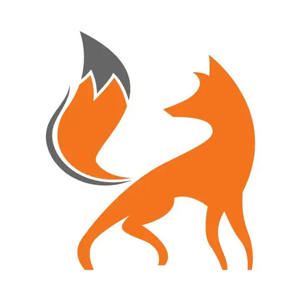 Vector illustration of Fox icon logo design