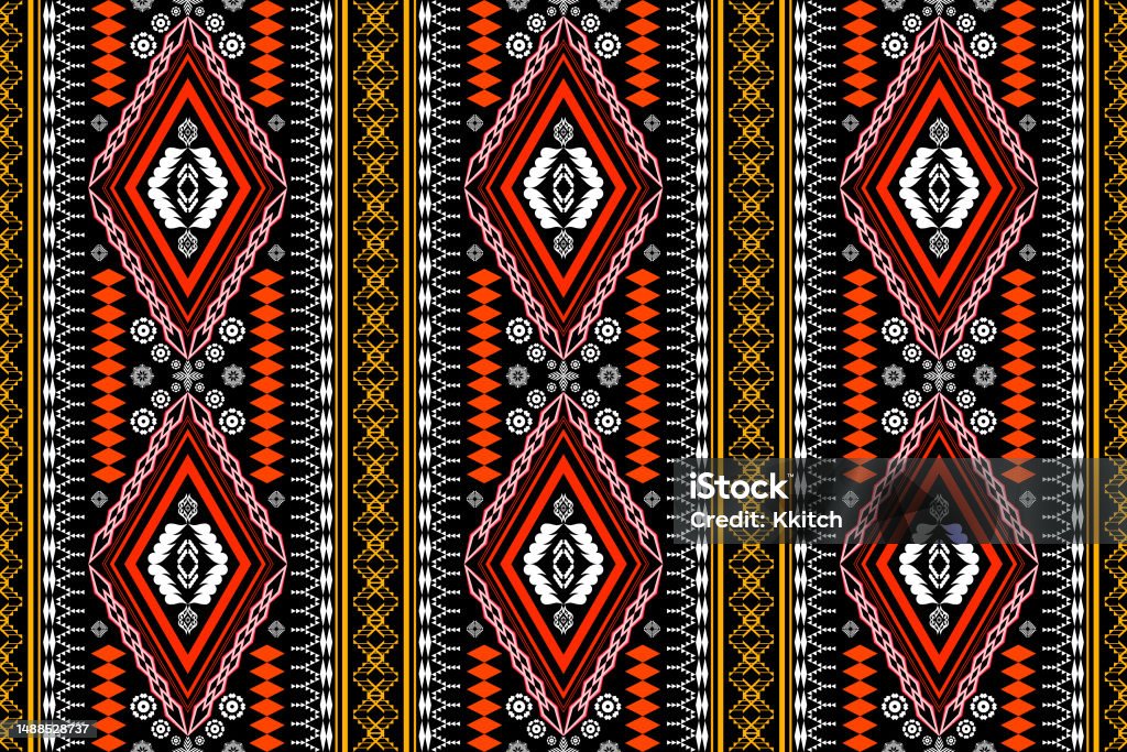 Aztec Embroider Ethnic Figure Aztec Embroidery Style Stock Illustration - Download ...