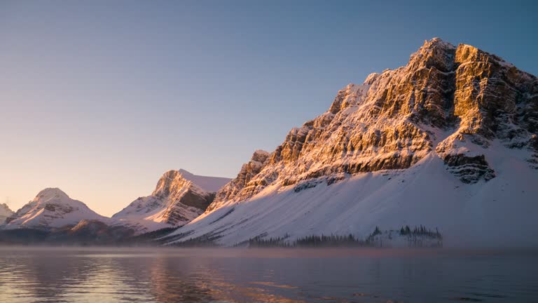 Time Lapse of Canadian Rockies Bow lake Banff national park