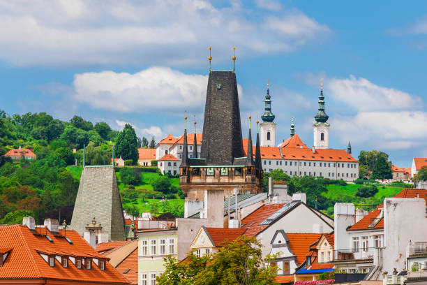istock Prague historical center skyline 1488530310