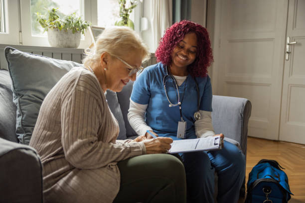 istock Home care for old people 1488538144