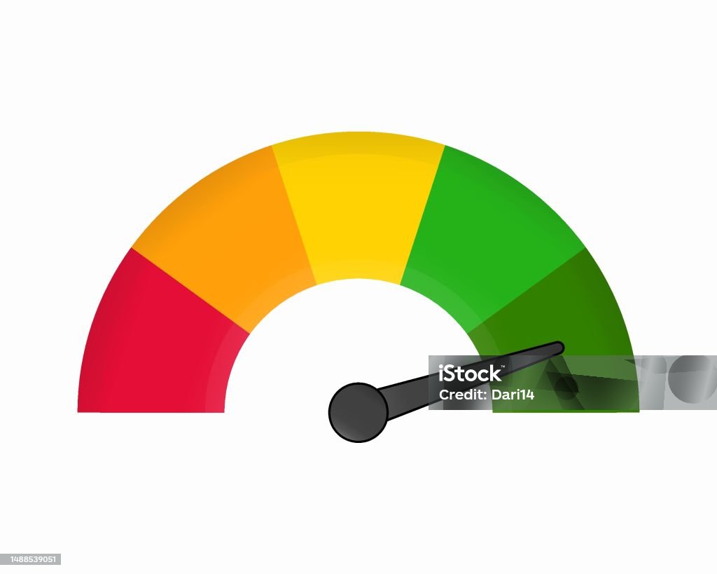 Barometer Risk Score Print Stock Illustration - Download Image Now - Barometer, Meter ...