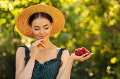 Attractive Girl With Strawberries