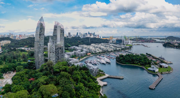 Modern living in Singapore stock photo