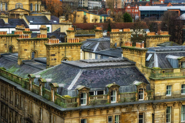 istock Narrow building on Newcastle Quayside 1488551322