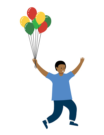 Person Celebrating Juneteenth  on a transparent background