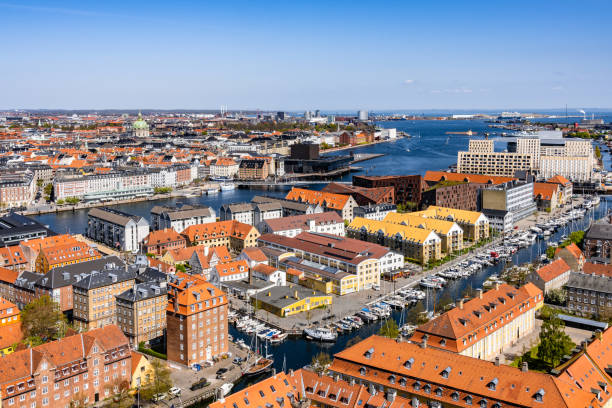 istock Aerial view over central Copenhagen, Denmark. 1488554760