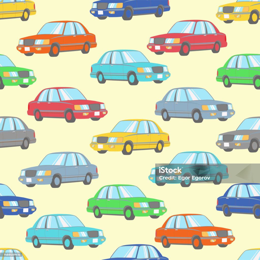Car Pattern Stock Illustration - Download Image Now - Vintage Car ...